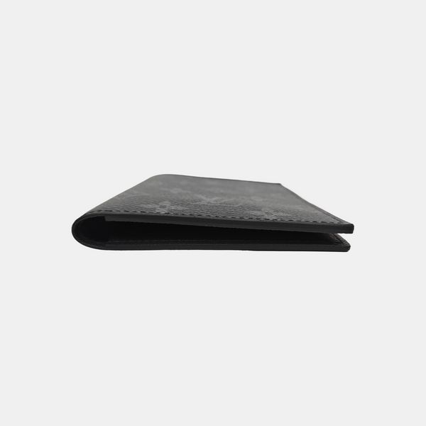 Monogram Coated Canvas Card Holder Gray