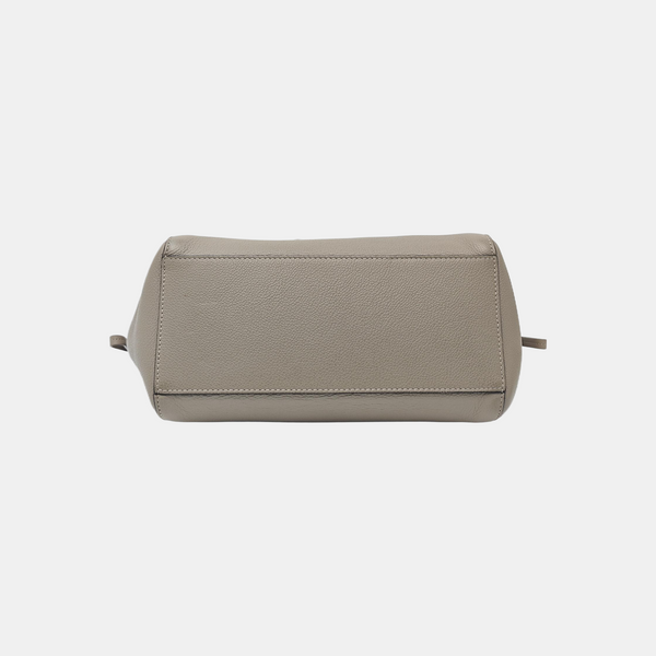 Calfskin Top Handle Bag Gray