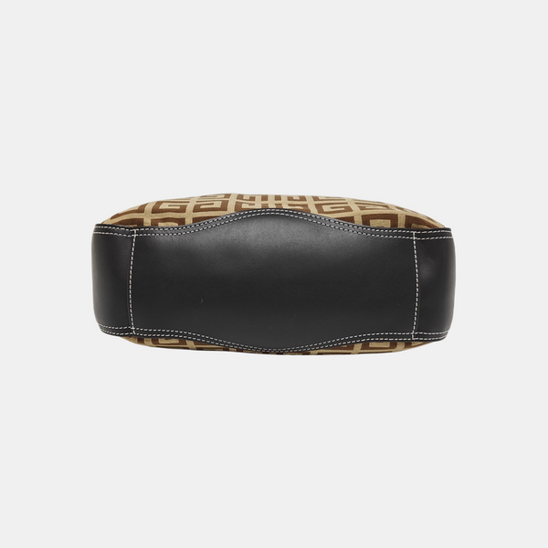 Fabric Shoulder Bag Brown