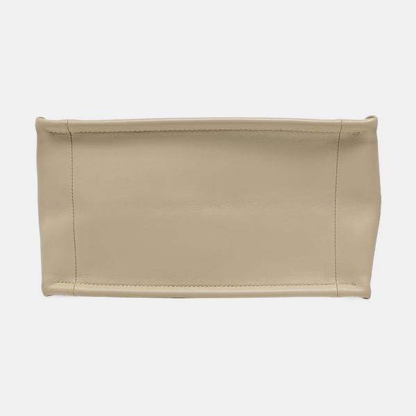 Book Tote Small Quilted Calfskin Beige