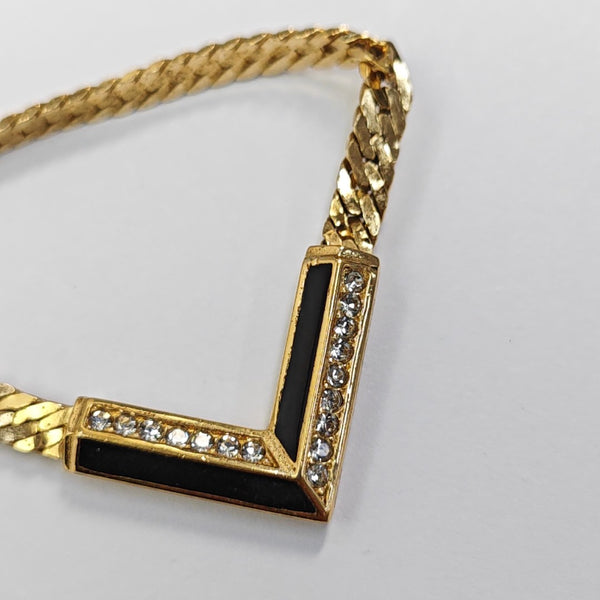 Twist Round Metal Gold Necklace