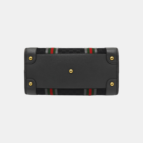 Monogram Canvas Shoulder Bag Black