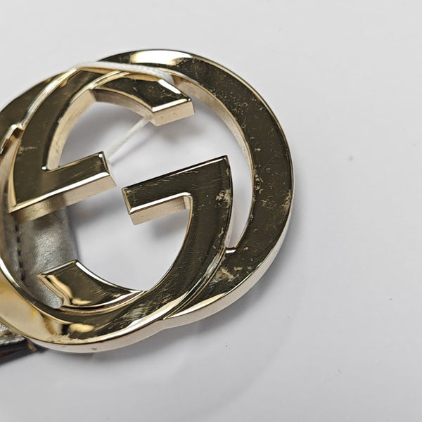 Leather Belt Silver