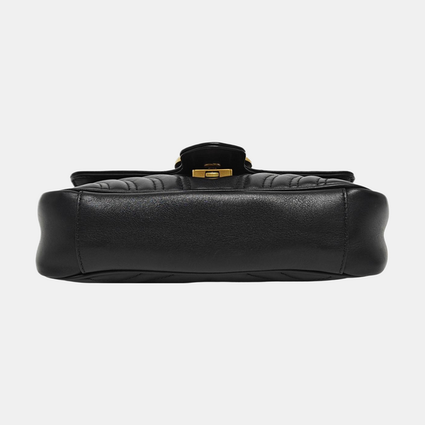 GG Marmont Small Quilted Calfskin Black