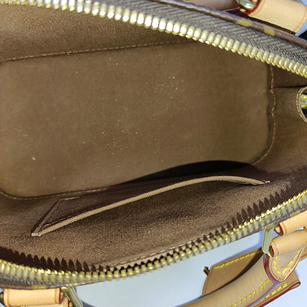 ALMA BB Monogram Coated Canvas Brown