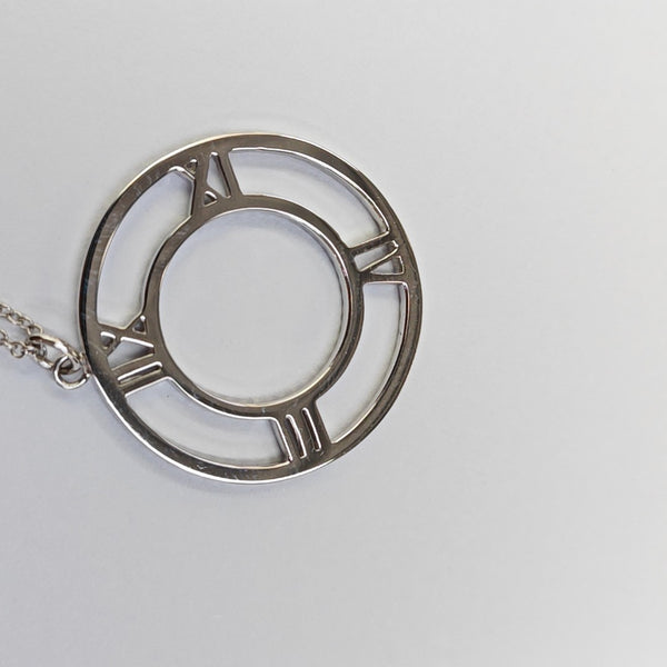 Atlas 18k White Gold Silver Necklace