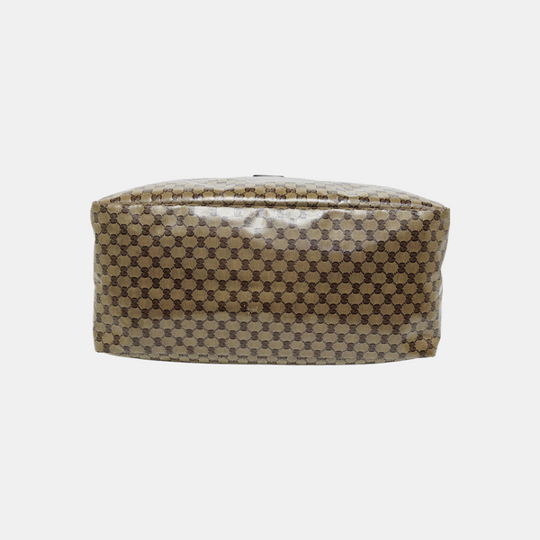 Monogram Coated Canvas Top Handle Bag Brown