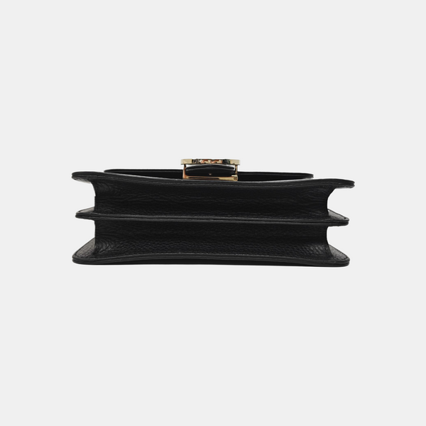 Interlocking G Small Calfskin Black