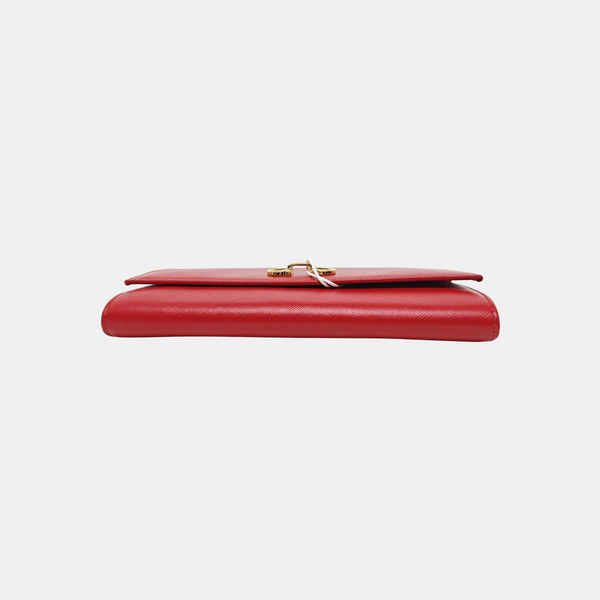 Vara Calfskin Red Wallet