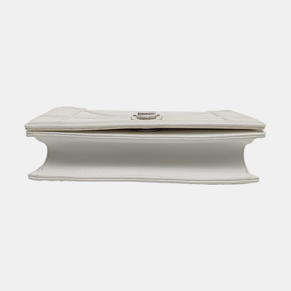 Diorama Small Cannage Calfskin White