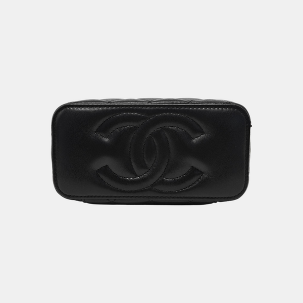 VANITY CASE Small Quilted Lambskin Black