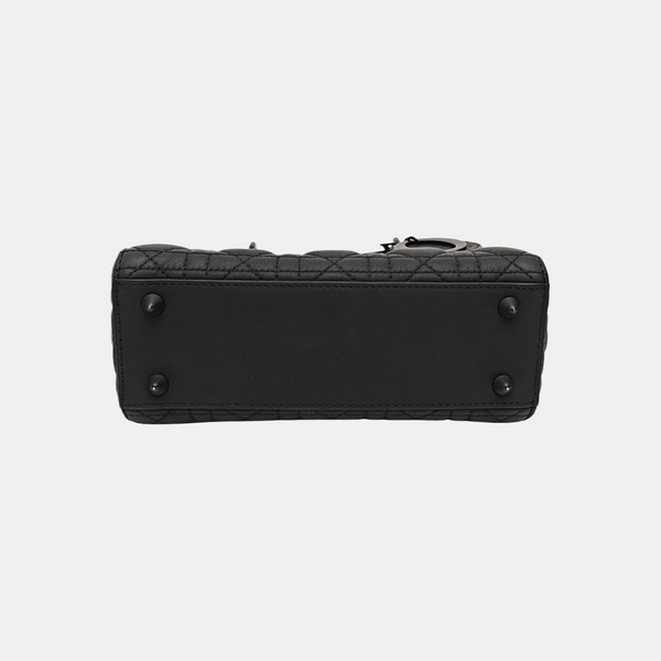 Lady Dior Small Cannage Calfskin Black
