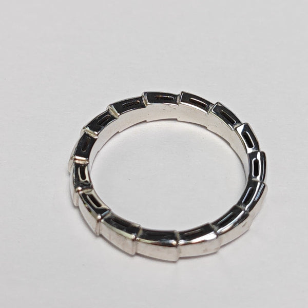 SERPENTI 18k White Gold Silver Ring EU 56