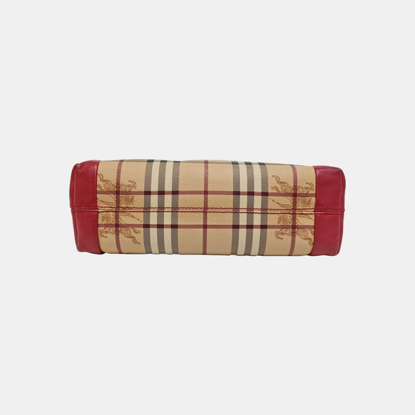 Coated Canvas Shoulder Bag Beige