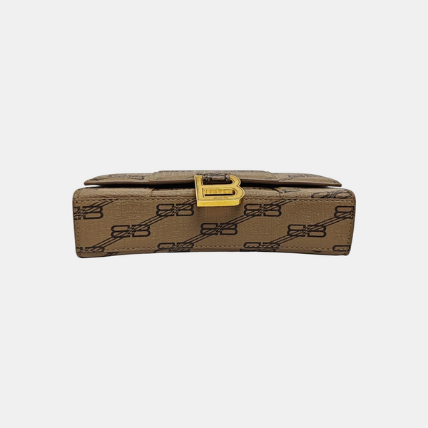 Hourglass Small Coated Canvas Brown