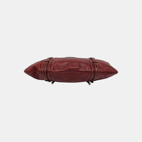Monogram Calfskin Shoulder Bag Red