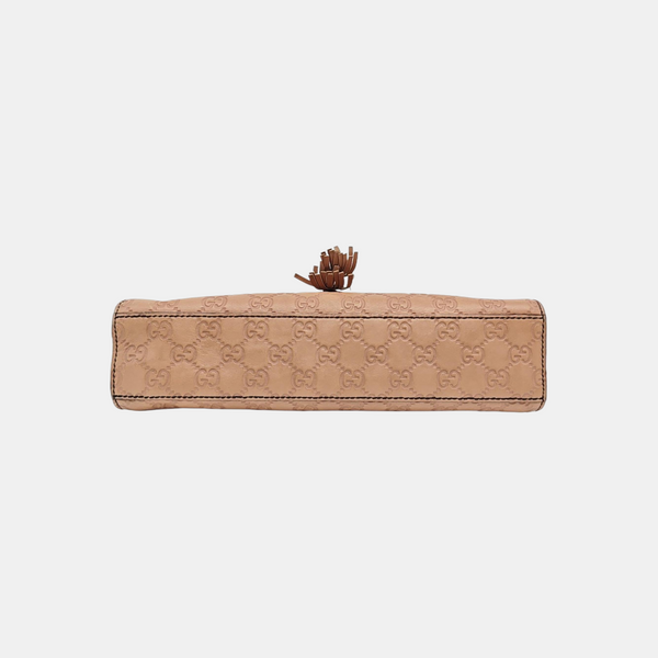Emily Chain Monogram Calfskin Beige