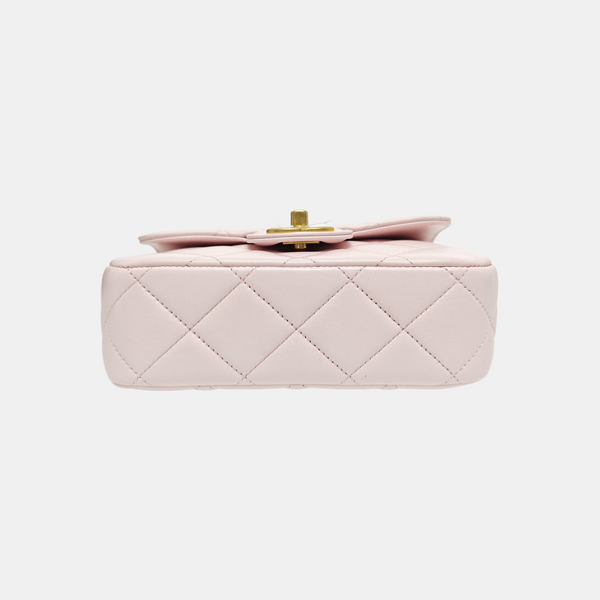 Quilted Lambskin Crossbody Bag Pink