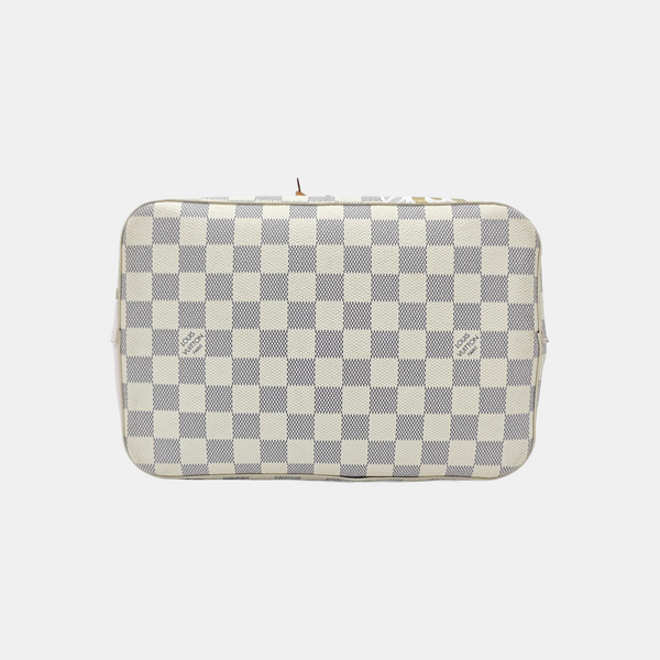 NÉONOÉ MM Damier Azur Coated Canvas White