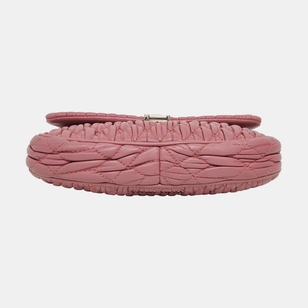 Quilted Lambskin Shoulder Bag Pink