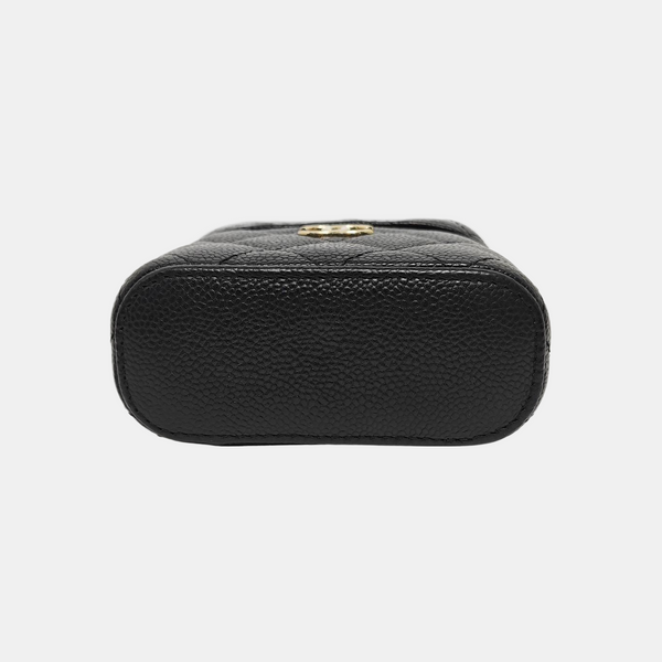 Authenticated pre-owned VANITY CASE Quilted Grained Calfskin Black - Shoulder Bag at Looply