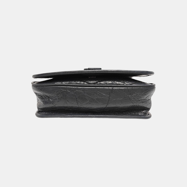 NIKI Mini Chevron Calfskin Gray