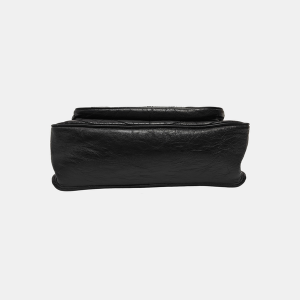 NIKI Medium Chevron Calfskin Black