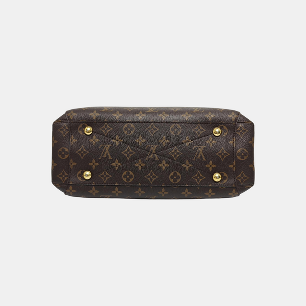MONTAIGNE MM Monogram Coated Canvas Brown