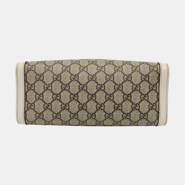 Padlock Small Monogram Coated Canvas Beige