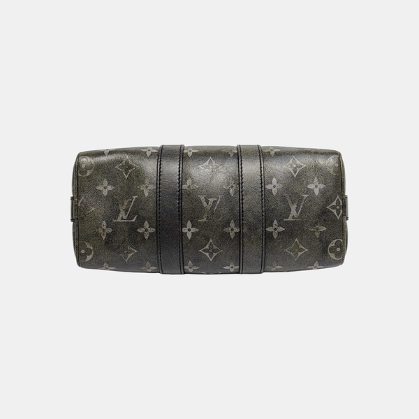 KEEPALL Monogram Calfskin Green