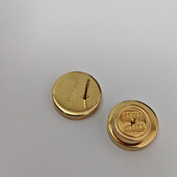 Metal Black Stud Earrings