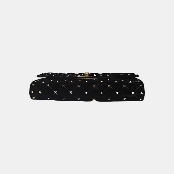 Spike Up Quilted Velvet Black