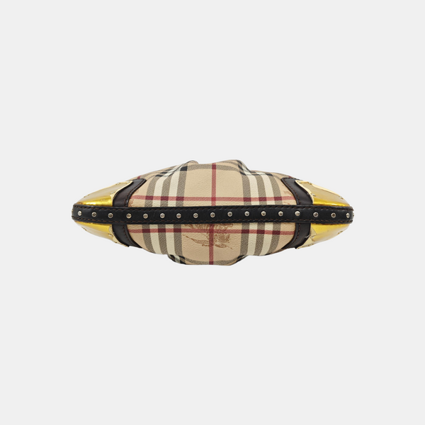 Coated Canvas Shoulder Bag Beige