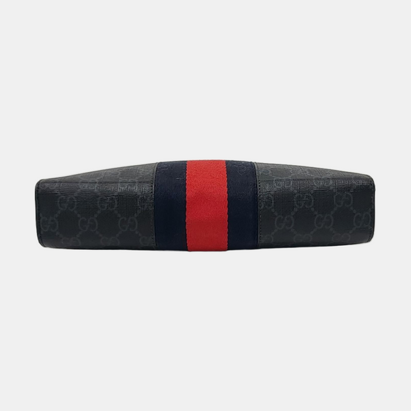 GG Supreme Monogram Coated Canvas Gray