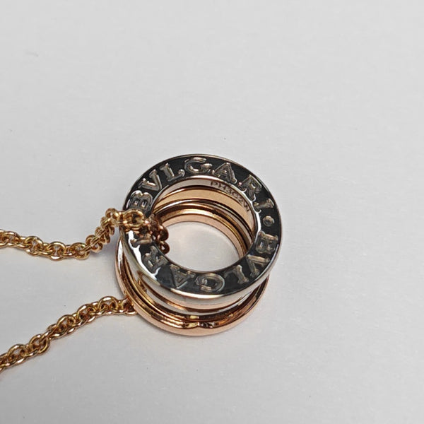 B.ZERO1 18k White Gold Rose Gold Necklace