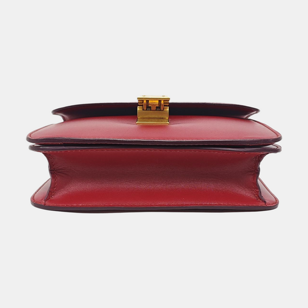 Authenticated pre-owned CLASSIC BOX Small Calfskin Red - Shoulder Bag at Looply