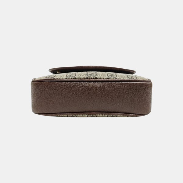 Monogram Coated Canvas Crossbody Bag Beige