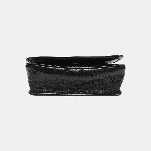 NIKI Mini Chevron Calfskin Black