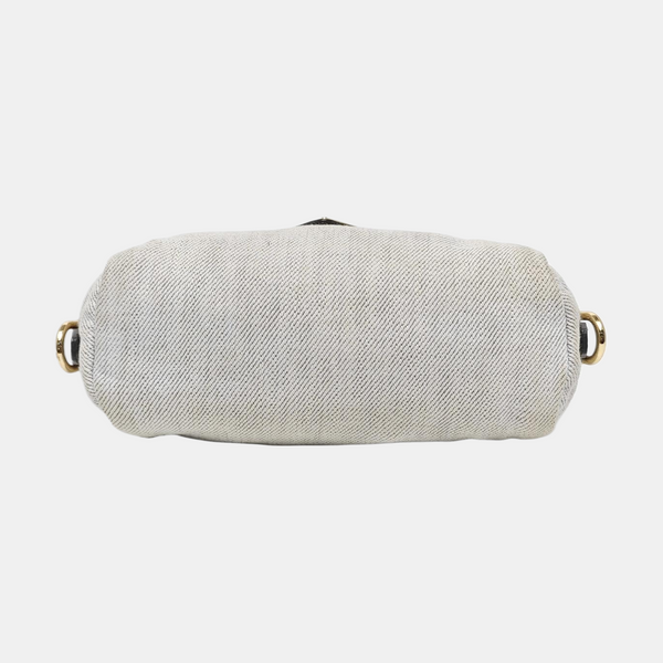 Denim Clutch White