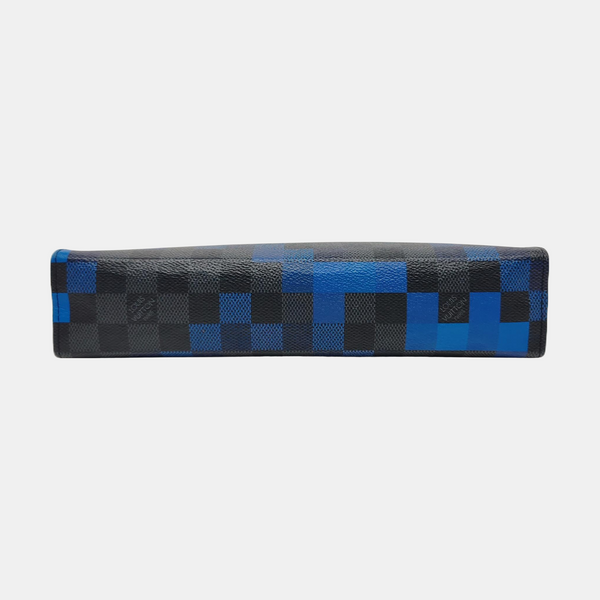 Pochette Voyag MM Damier Coated Canvas Blue