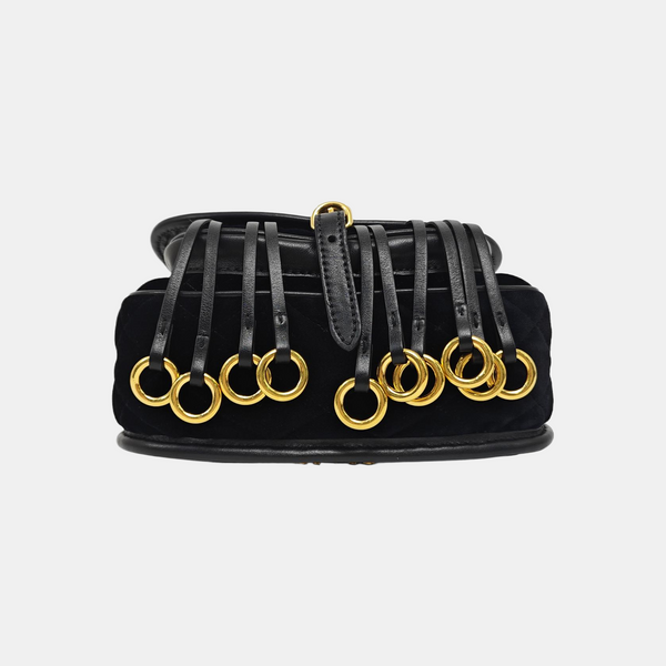 Belt Bag Quilted Velvet Black