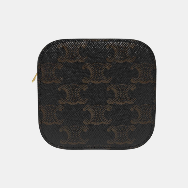 Coated Canvas Shoulder Bag Black