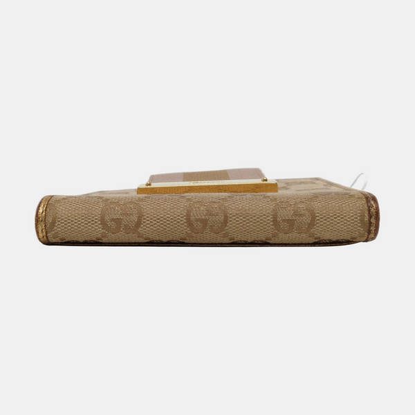Monogram Fabric Wallet Beige