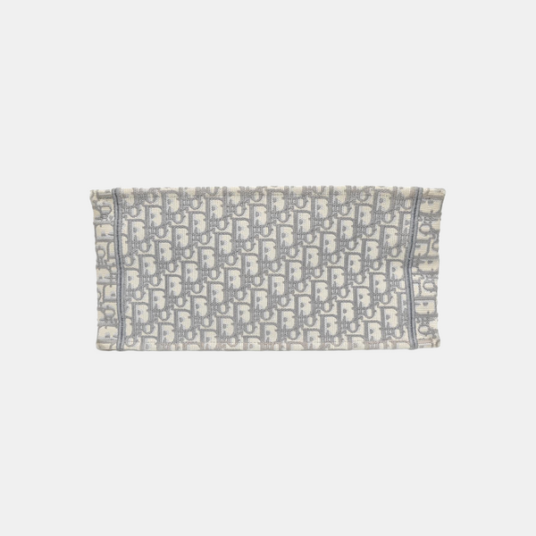 Book Tote Medium Oblique Canvas White