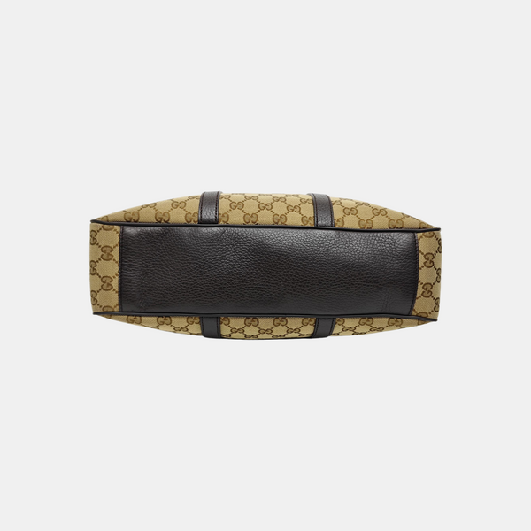 Monogram Canvas Shoulder Bag Brown