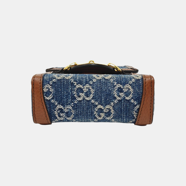 Horsebit 1955 Mini Monogram Denim Blue
