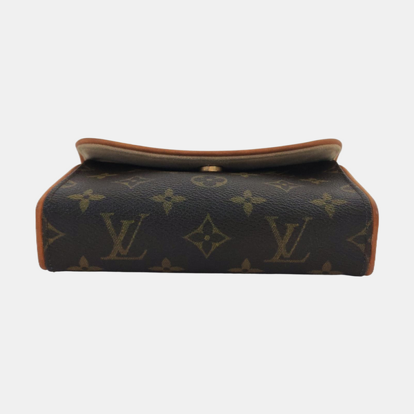 FLORENTINE Monogram Coated Canvas Brown