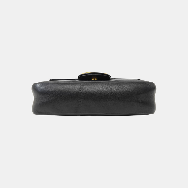 GG Marmont Mini Quilted Calfskin Black