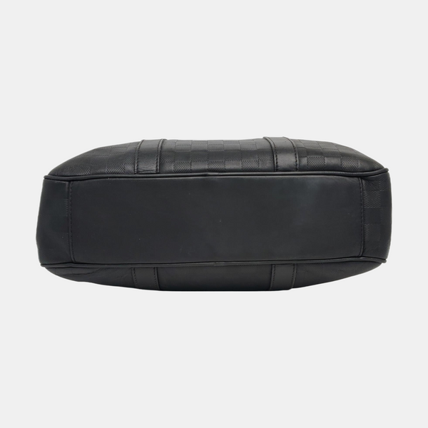 TADAO PM Damier Graphite Piel de Becerro Negra