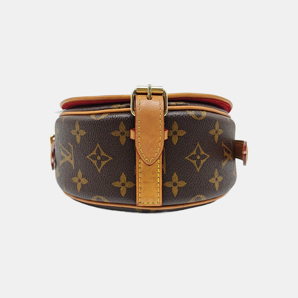 TAMBOURINE Monogram Coated Canvas Brown